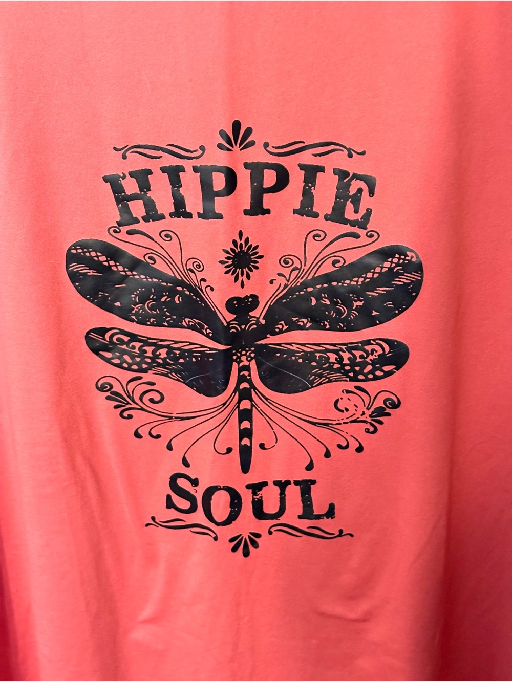 🆕Hippie Soul Dragonfly Graphic Long Sleeve Tee - Dusty Rose. Size XL. NWT.